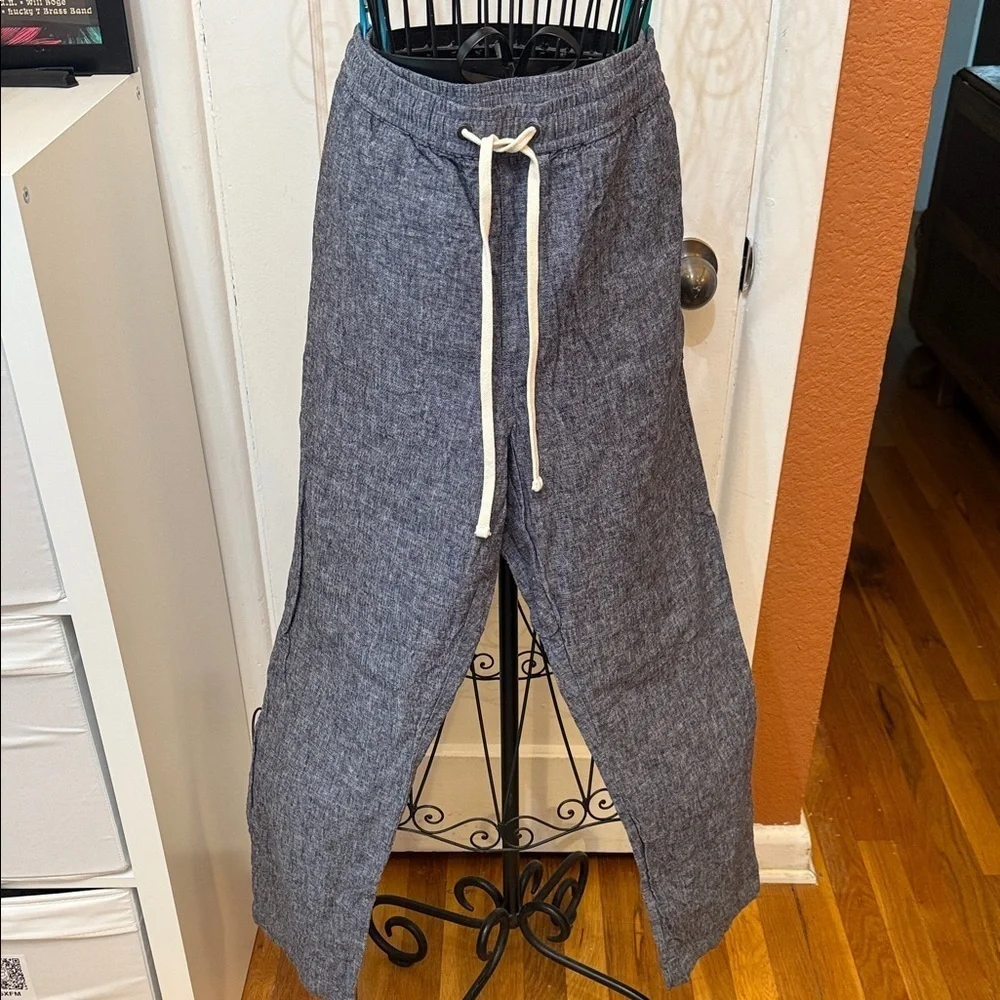 J Crew Drawstring Linen Pants-Sz L